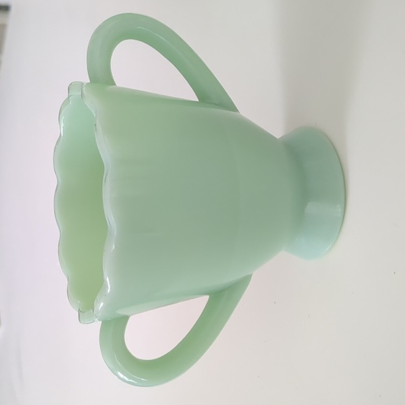 Mosser Jadeite Creamer and Sugar - Picture 2 of 6